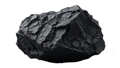 black rock stone no background 
