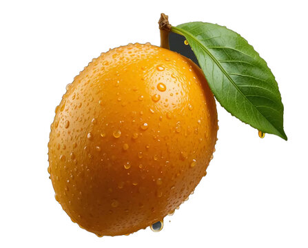 freah mango drop of water on it png no background 