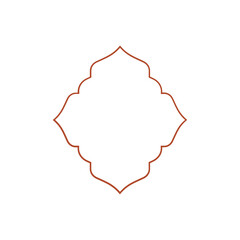 Oriental Arch Shaped Decorative Door or Window Frame in Islamic Style