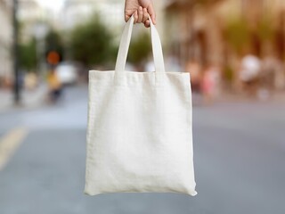 Cotton Tote Bag Branding Mockup white blank personalized