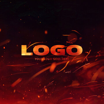 Fire Logo Reveal Square Opener for Social Media