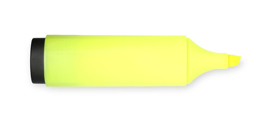 One highlighter isolated on white, top view