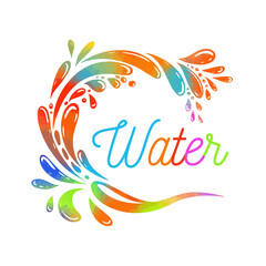 Colored drink with drops. hand drawn. Not AI, Vector illustration