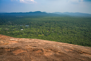 Pidurangala rock, Sri Lanka. This ancient site was once the site of the Royal Pidurangala Rock Monastery, Sri Lanka, Asia