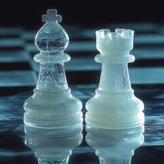Mirrored chess queen glow high resolution hd picture
