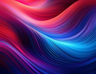 Fototapeta premium vibrant abstract wave background in blue red and purple gradient lines generative ai
