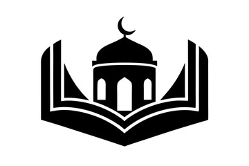 Islamic logo vector silhouette illustration , Islamic Arabic education logo 