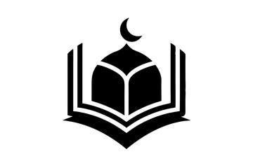 Islamic logo vector silhouette illustration , Islamic Arabic education logo 
