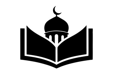 Islamic logo vector silhouette illustration , Islamic Arabic education logo 