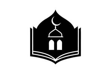 Islamic logo vector silhouette illustration , Islamic Arabic education logo 