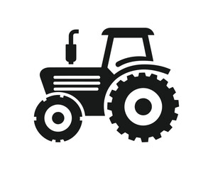 Obraz premium Tractor Vector Illustration logo with Heavy Duty tractor Icon vector on white background