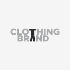 Vector clothing brand minimal text logo design