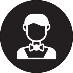 Waiter glyph icon
