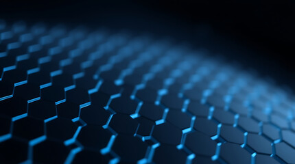 Obraz premium blue hexagonal abstract background