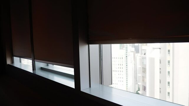 Motorized roller blind opening on big window