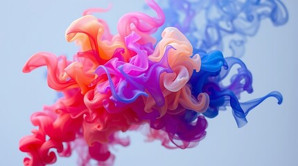 Obraz premium Colorful Smoke Explosion on a Vivid Background