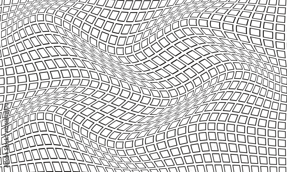 Poster abstract outline rectangle dot wave pattern can be used background.