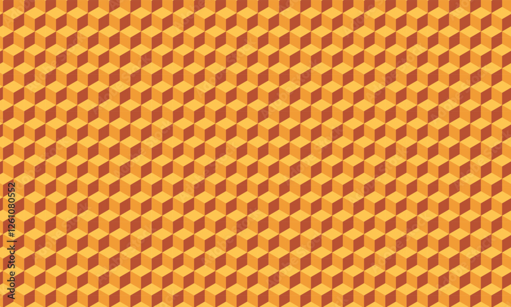 Poster abstract brown cube pattern can be used background.