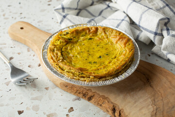 A view of a gluten-free pot pie.