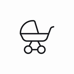 baby crib icon sign vector