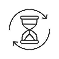 Loading icon in line design. Loading, progress, wait, buffering, process, spinner, circle on white background vector. Loading icon in line design editable stroke icon