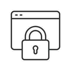 Login icon in line design. Login, access, authentication, password, user, sign in, credentials on white background vector. Login icon in line design editable stroke icon