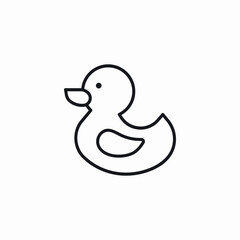 duck toy icon sign vector