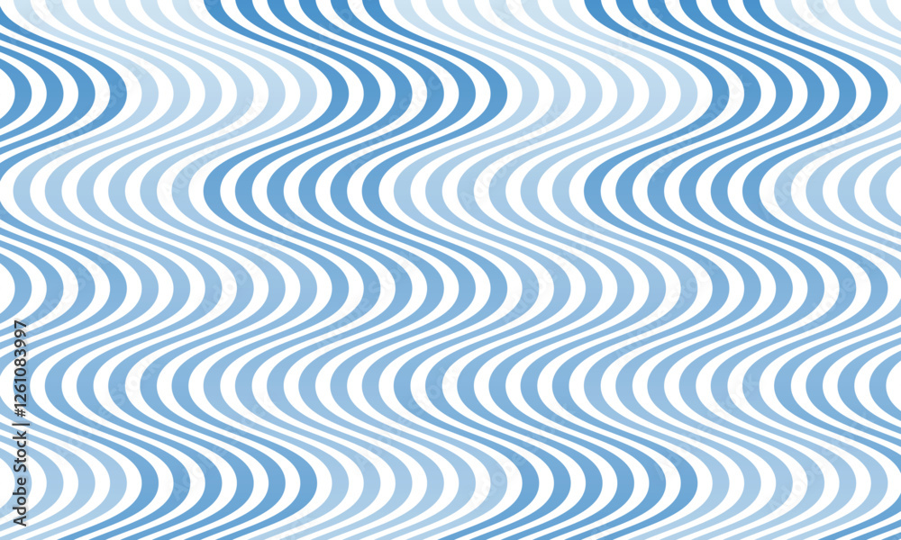 Poster abstract blue white gradient smooth wave line pattern can be used background.