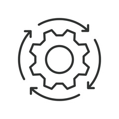 Loop, icon in line design. Cycle, repeat, rotation, infinite, loop, circular, process on white background vector. Loop, icon in line design editable stroke icon