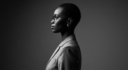 Fototapeta premium portrait of a confident and beauty young woman in a suit business