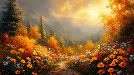 An Enchanted Woods Where The Easter Bunny Lives, Filled With Magic