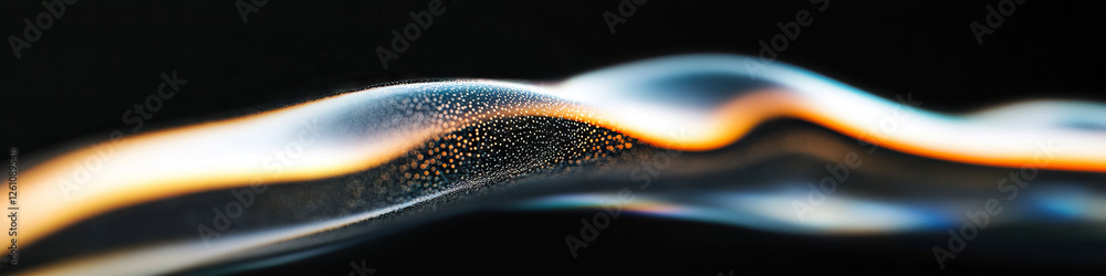 Poster abstract wave form with embedded particles