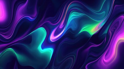 Fototapeta premium Abstract swirling neon colors, vibrant background