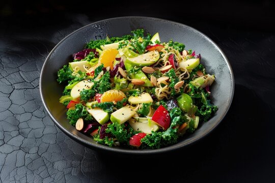 Savory Sweet Glaze Sesame Ginger Kale Apple Salad Recipe