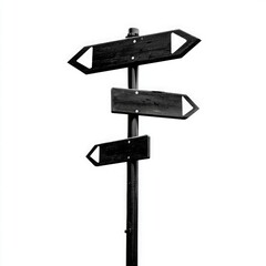 Minimalist Monochrome Signpost Design