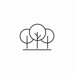 bush forest icon sign vector