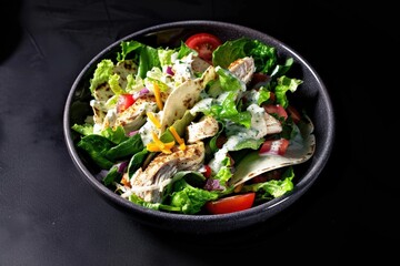 Chicken Caesar Wrap with Romaine Lettuce and Parmesan Cheese