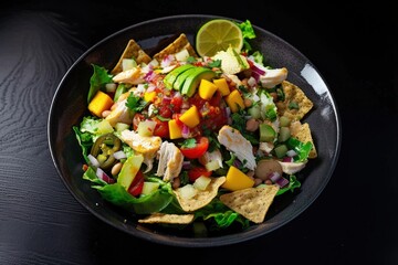 Ground Chicken and Vegetable Salad with White Beans and Avocado