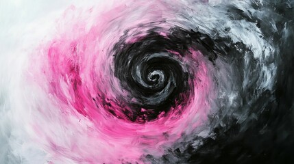 Fototapeta premium Pink black swirl abstract painting texture
