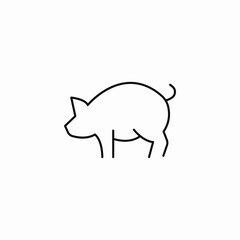 farm pig icon sign vector