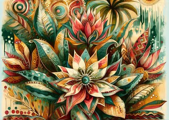 Obraz premium Jardines Cósmicos: Naturaleza Onírica
