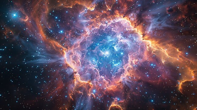 A supernova explosion, the violent death of a massive star, releasing energy visible across vast distances