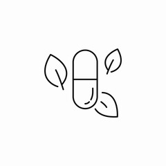 natural medicine icon sign vector