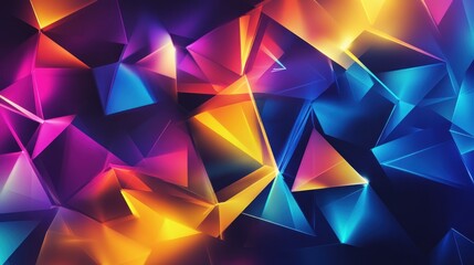 Obraz premium Abstract vibrant geometric shapes, background design