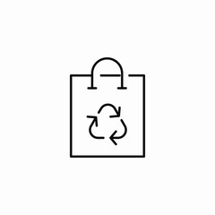 recycle bag icon sign vector