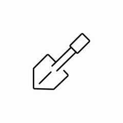 shovel tool icon sign vector