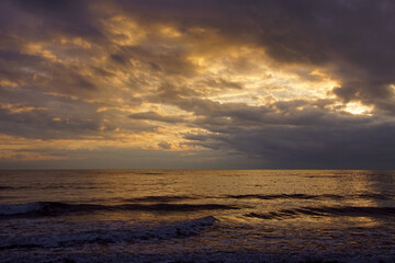 sunset on the beach