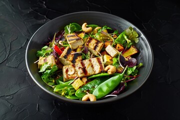 Tofu and mixed veggies for a nutritious snack or meal