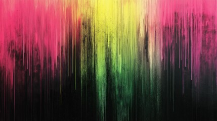 Vibrant dripping paint texture with neon gradient in abstract art style