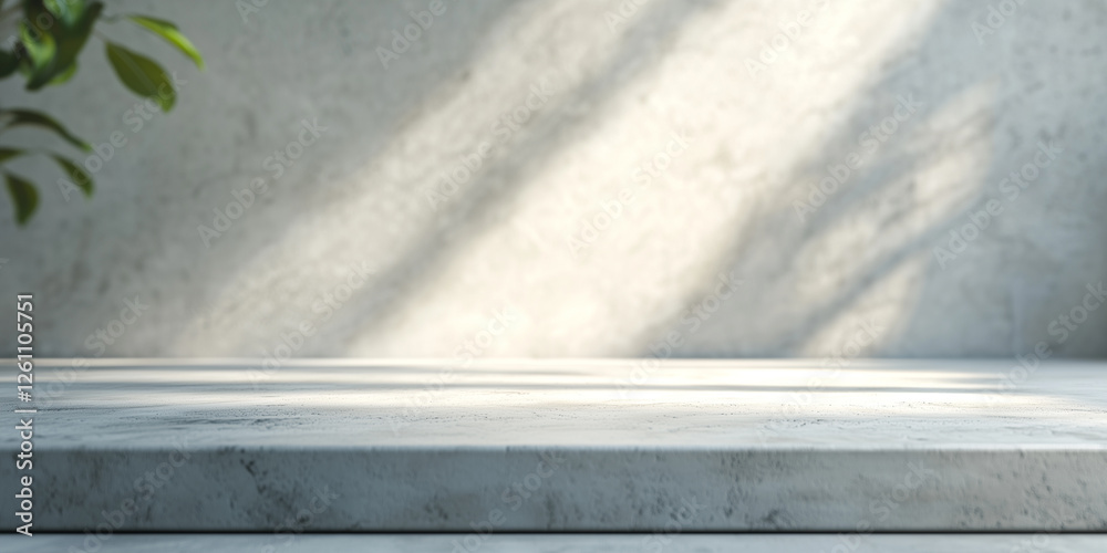 Aufkleber serene, minimal background with soft shadows and subtle textures